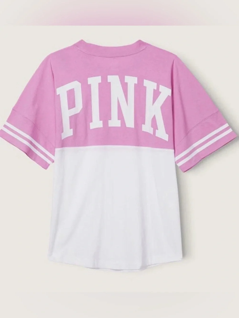 Victoria's Secret PINK Cotton Oversized Pocket Tee Shirt~ Size: Large